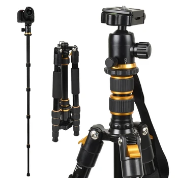 160 см Алюминиевая Подставка Для Штатива для Камеры DSLR Камера Легкий Дорожный Штатив С шаровой головкой 360 ° Подходит для Canon/Sony/Nikon