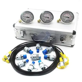 Комплект для проверки гидравлического давления с 3 датчиками 25 МПа/40 МПа/60 МПа для Инструмента Диагностики давления экскаватора CAT KOMATSU гарантия 2 года