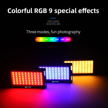 SETTO Красочный RGB светодиодный Видеосъемка с регулируемой Яркостью Полноцветный сюжетный режим Студийный Видеоблог Фотосъемка Освещение Pocketlite для DSLR Камеры
