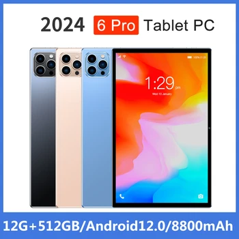 2023 Новый 10,1-дюймовый Android 12,0 Планшет 12 ГБ ОЗУ 512 ГБ ПЗУ Планшет 4G Вызов телефонной Сети 8800 мАч Android Планшеты Wifi GPS