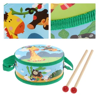 Ударный ручной барабан, музыкальные игрушки, деревянные инструменты для раннего обучения, напольные детские