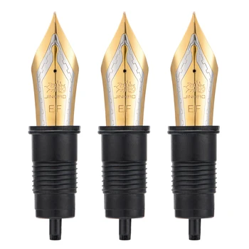 3 ШТ., перьевая ручка Jinhao X159, Оригинальные наконечники #8, Замененный наконечник, Золотой/Серебряный Размер EF F M