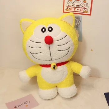 40 см, Мультяшные милые Аниме, желтые куклы Doraemon, куклы-роботы-кошки, детский подарок на День рождения, приятные куклы для друга