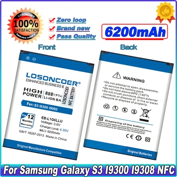6200 мАч EB-L1G6LLU Аккумулятор для Samsung S3 T999 I9308 I9305 L710 I9082 I9080 I9128E I9060 I9301 i9300/i i9128V i879 I535 R530 NFC