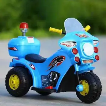 Детский электрический мотоциклетный трехколесный велосипед с полицейским фонарем, перезаряжаемая игрушка-мотоцикл, подарки на День рождения
