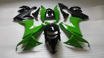Изготовленный на заказ мотоциклетный комплект обтекателей для KAWASAKI Ninja ZX10R 2008 2012 ZX10R 08 09 10 11 12 Зеленый черный комплект обтекателей + 7 подарков SK51
