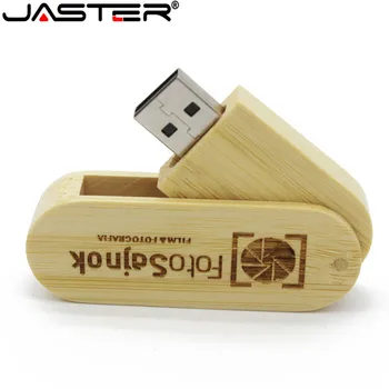 JASTER Пользовательский логотип rotatabl деревянный брелок usb флэш-накопитель флэш-накопитель 4 ГБ 8 ГБ 16 ГБ 32 ГБ 64 ГБ Фотография свадебный подарок ручка-накопитель