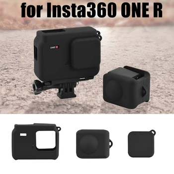 Силиконовый защитный чехол для Insta360 ONE R Skin Cover с крышкой для объектива Twin Edition Пылезащитный протектор Аксессуар для спортивной камеры