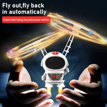 Летающий робот-астронавт Игрушка из светодиодного материала Abs Самолет-Дрон Подвижные игры для детей Детский подарок Космический корабль с ощущением жестов