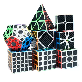 MFJS Moyu Наклейка Из Углеродного Волокна Magic Cube 2x2 3x3 4x4 5x5 Положительный Куб Pyrimid Megaminx cubo magico Для Детей, Подарочная Игрушка Для Детей