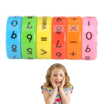 Красочные ABS Математические игрушки Монтессори для детей дошкольного возраста, обучающие игрушки для малышей, цифры, Волшебный Куб, головоломка, детские математические игрушки