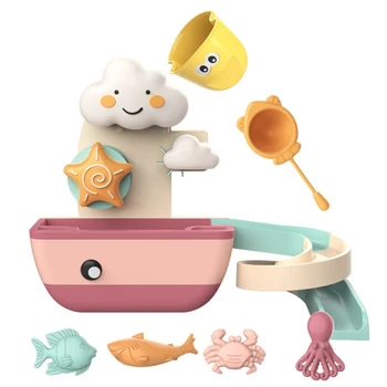 Игрушка для распыления воды Y1QF, летняя игрушка для игры в ванну с присоской, Водопад, Мини-горка, Пляжный набор игрушек, наборы для игры в воду