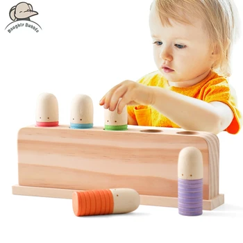 Детские игрушки, Деревянная игрушка-Человечек, Игрушка для распознавания цвета, Деревянная Маленькая Прыгающая игрушка, Игрушка для координации рук и ног, детские подарки