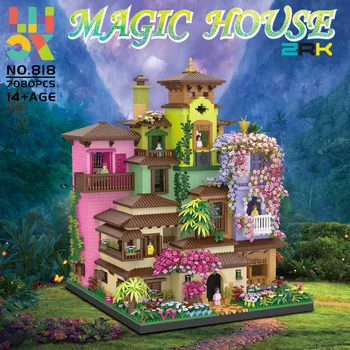 LHCX Волшебный домик на дереве, строительные блоки, собранные из микрочастиц, игрушки-мозаики для взрослых, украшения