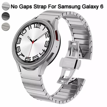 Ремешок без зазора для Samsung Galaxy Watch6 43/37/40/44 мм, браслет из нержавеющей стали для Galaxy Watch5/5Pro 40/44/45 мм, Watch4 44 мм, 42 мм