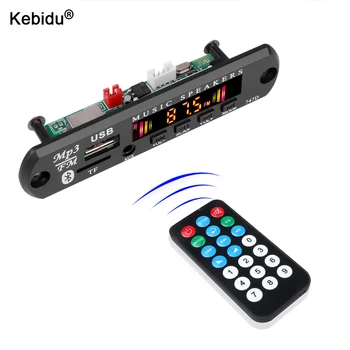 KEBIDU 9 В 12 В Автомобильный Радиоприемник Стерео MP3 WMA Декодер Плата Аудиомодуль USB TF Радио Bluetooth Беспроводной MP3-плеер с дистанционным управлением
