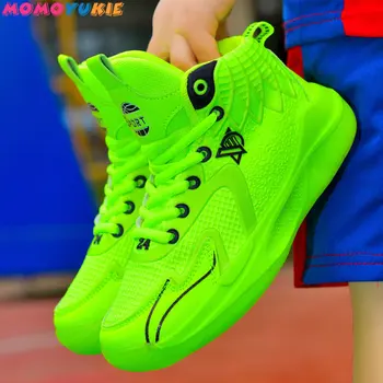 Спортивная Удобная Детская баскетбольная обувь 2023 года, Тренировочные спортивные кроссовки для мальчиков, школьная обувь для подростков, Нескользящая обувь для бега
