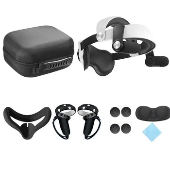 Для Oculus Quest, 2 Головных Ремня, Регулируемый Ремень Comfort Elite, Портативная сумка для хранения, ручка VR, Защитный чехол, Набор Аксессуаров