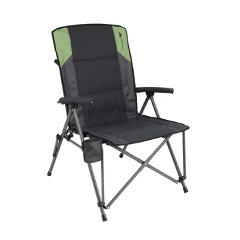 Походный стул Ozark Trail с высокой спинкой и жесткими подлокотниками, серый Уличный стул, Походный стул, Пляжный стул, складной стул