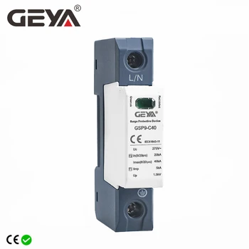 Сетевой фильтр GEYA GSP9 на 1 полюс 20KA-40KA SPD AC275V AC385V 400V 440V Сетевой фильтр для дома SPD 1P + N Din-рейка