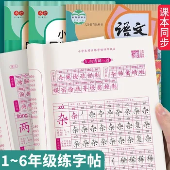 Учебник по синхронной каллиграфии для учащихся начальной школы 1, 2, 3, 4, 5, И 6 классов по китайскому языку для копирования и переписывания