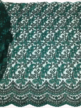 Роскошный Изумрудно-зеленый Шнур, тюлевое кружево, блестки, серая французская сетчатая ткань, Свадебные дизайны для пошива вечерних платьев