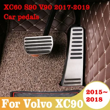 Для Volvo XC90 2015-2018 XC60 S90 V90 2017-2019 LHD Авто Акселератор Топливный Тормоз Подставка Для Ног Педали Сцепления Крышка Автомобильные Аксессуары