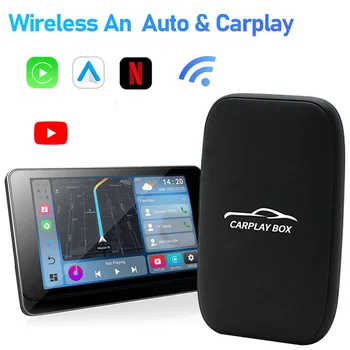 Беспроводной адаптер Carplay AI Box, ключ Carplay для автоматического автомобильного мультимедийного видеоплеера Bluetooth Android- Автоматическая онлайн-навигация