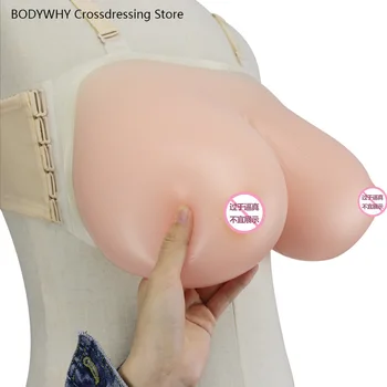 Новый Плечевой ремень Siamese Cross-dressing Prosthetic Breast Псевдо-накладная грудь Увеличивает Пухлость и мягкость силиконовой груди