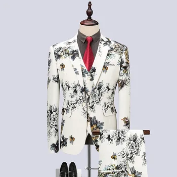 Сшитое на заказ Свадебное платье жениха, Блейзер, Брюки, деловые классические брюки высокого класса ZHA05-53999