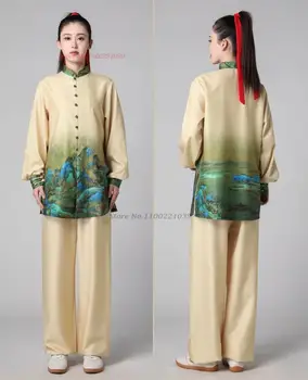 2023 форма для боевых искусств китайская традиционная народная форма тайцзи унисекс костюм Вин чун кунг-фу ушу для тренировок