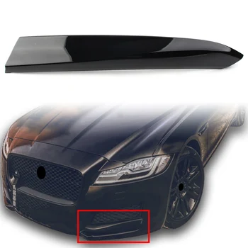 Решетка Переднего бампера автомобиля с левой стороны, Глянцевая Черная вставка, отделка крышки, Украшение Для Jaguar XF 2016 2017 2018 2019 2020 ABS Пластик