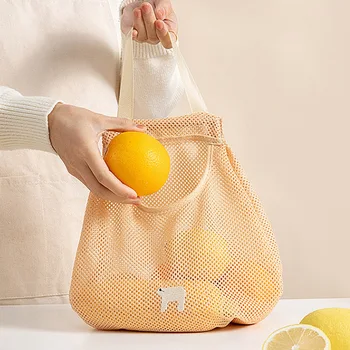 Подвесная сумка для хранения фруктов и овощей, Имбирный лук, Выдолбленная Дышащая сумка для хранения, Кухонная сумка для хранения, Многофункциональная