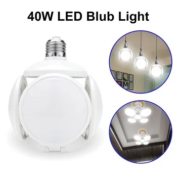 Светодиодная складная лампа E27 Футбольная лампа 360 градусов AC110-265V Лампада Светодиодный прожектор Холодного / теплого белого цвета Для домашнего декора