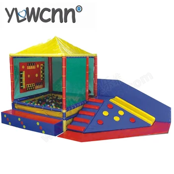 Детская мягкая игровая площадка YLWS45, комплект программного обеспечения для скалолазания, мягкий игровой набор с бассейном с шариками