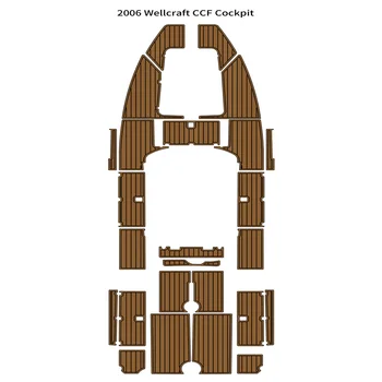 2006 Wellcraft CCF Платформа шага заплыва Пусковая площадка кокпита Шлюпка EVA Пена Тиковый коврик для пола