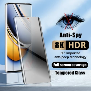 Защита конфиденциальности от шпиона, Закаленное Стекло для Realme 11 10 9 Pro Plus GT Neo 5 SE, Защитная пленка для экрана Narzo N53 N55 50 50A 50i 60 Pro Glass