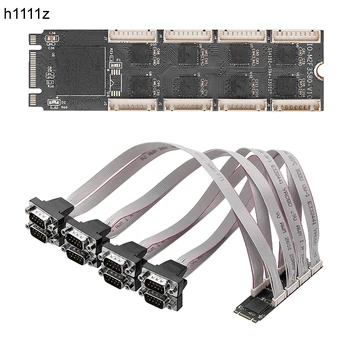 Новая Последовательная карта M.2-8 портов RS232 M2 B + M Ключ к 8 портам Последовательной карты расширения RS232 Riser Card COM-контроллер с чипом EXAR 17V358