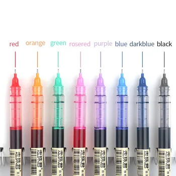 1 шт. Высококачественная многоцветная ручка-роллер с чернилами большой Емкости 0,5 мм Гелевая ручка для студентов, школьные канцелярские принадлежности