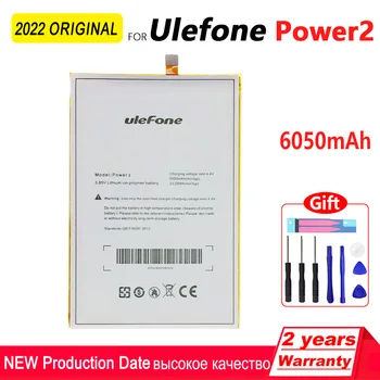 100% Оригинальный Аккумулятор 6050 мАч Power 2 Для телефона Ulefone Power 2 Для Перезаряжаемого Телефона Высокого качества Batteria С Инструментами