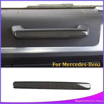 Для Mercedes-Benz G-Class 2019-2020, крышка ручки бардачка, детали для модификации интерьера автомобиля из настоящего углеродного волокна