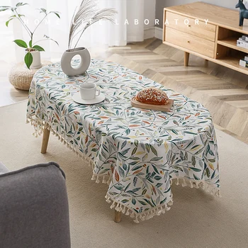 Небольшая скатерть для чайного стола с несколькими ковриками, Овальная скатерть в пасторальном стиле, художественное оформление, свежая скатерть для стола