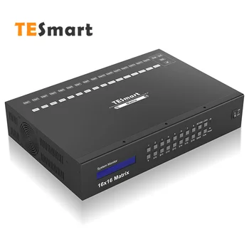 TESmart Hdmi Матричный 4k 16x16 Видеоразветвитель Переключатель 10,2 Гбит/с RE232 IP LAN LCD 3D 8x8 3840*2160 @ 30 Гц Hdmi Матричный переключатель
