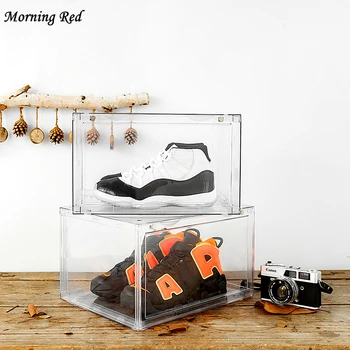 Новая коробка для кроссовок Шкаф для обуви с защитой от Окисления HD Прозрачный Артефакт для хранения спортивной обуви Компактный Органайзер Пластиковый Домашний