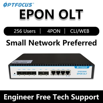 OPTFOCUS EPON OLT 4PON PX20 + 7dB 9dB SFP EPON OLT 1G Совместим со всеми брендами ONU 256 пользователей Бесплатная доставка