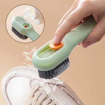 Многофункциональная Чистящая щетка для обуви, Автоматическая Жидкая щетка для одежды с длинной ручкой, Мягкая щетка Для мытья посуды на кухне, Инструмент для чистки