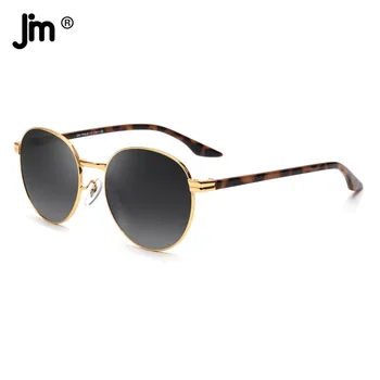 JM UV400 Винтажные черные солнцезащитные очки Pilot Мужские поляризованные солнцезащитные очки Для вождения Солнцезащитные очки для мужчин Женские Брендовые дизайнерские мужские