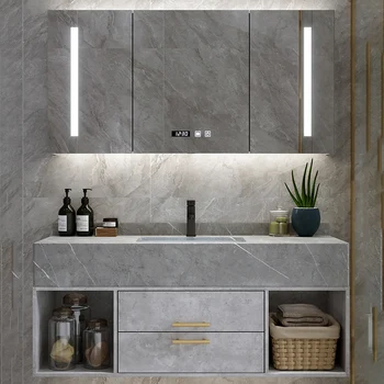 60-120 см, современный минималистичный светильник, Роскошная каменная плита, Встроенный шкаф для ванной Комнаты, Комбинированный туалет, Мебель для спальни Penteadeiras
