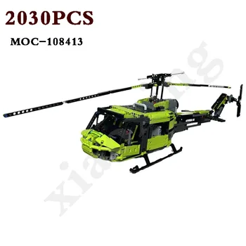 MOC-108413 42115 Bell UH-1 Вертолет-Истребитель Строительные Блоки 2030 шт. Детские Строительные Блоки Игрушки Рождественские Подарки Подарки На День Рождения