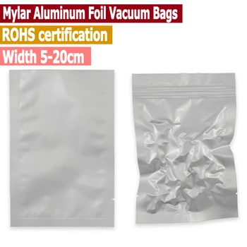 пакеты для термосваривания из майларовой алюминиевой фольги небольшого размера, 100 шт, Вакуумные Пакеты из алюминиевой фольги, Сохраняют аромат, Ширина кислородного барьера от 5 до 18 см